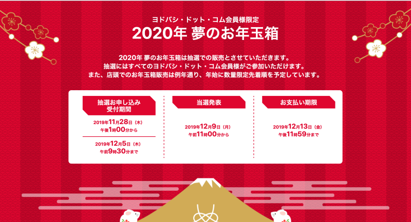 ヨドバシの夢のお年玉箱２０１９ ノートパソコンの夢13インチ