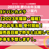 ヨドバシカメラ【2023年福袋・福箱】夢のお年玉箱 受付開始！家電量販 