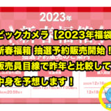 ビックカメラ【2023年福袋】新春福箱 抽選予約販売開始！販売員目線で昨年と比較して中身を予想します！