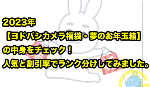 2023年【ヨドバシカメラ福袋・夢のお年玉箱】の中身をチェック！人気と割引率でランク分けしてみました。